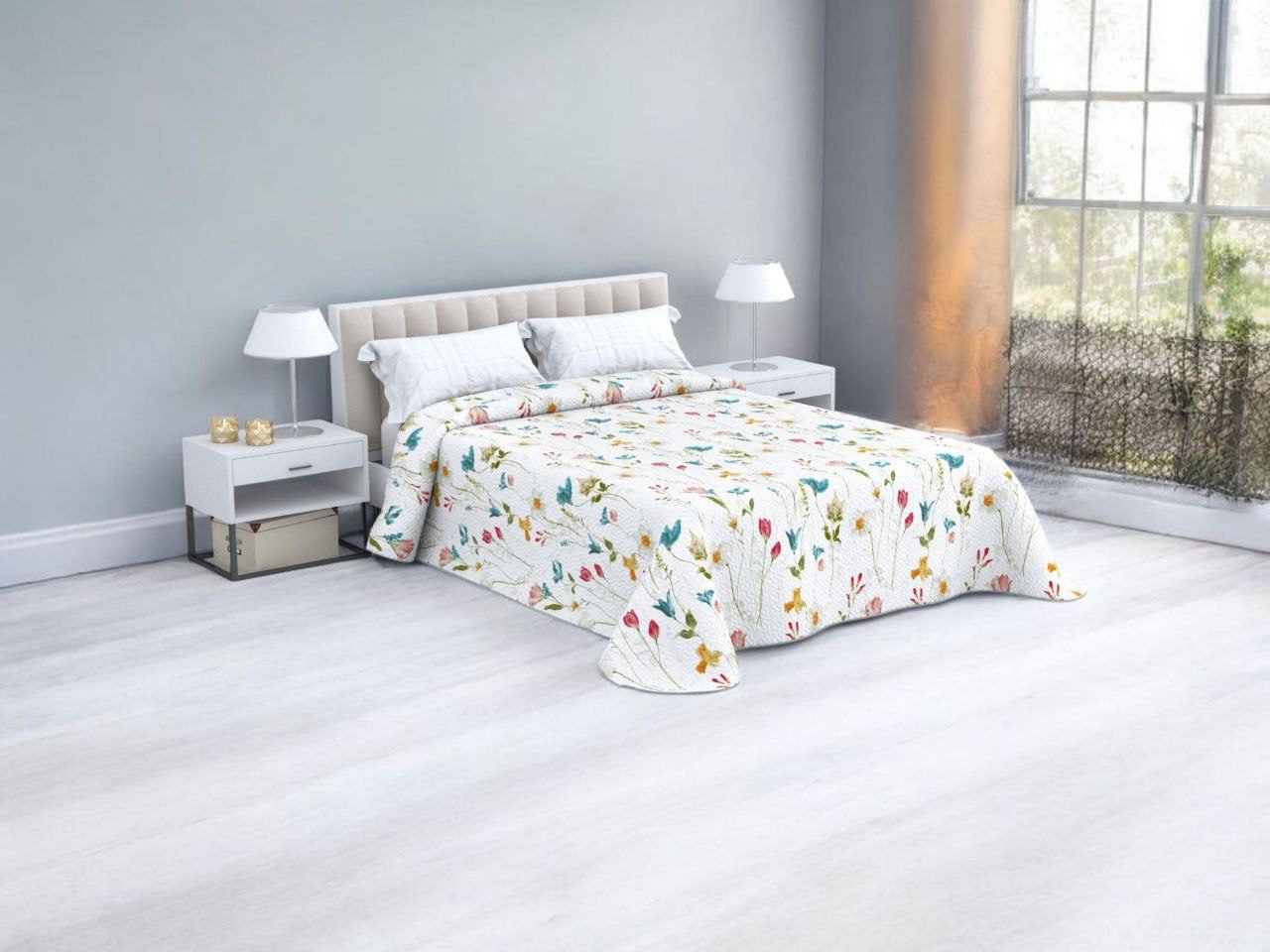 Colcha de Verano Ícaro Multicolor – Ligera, Fresca, Transpirable y Económica para tu Dormitorio