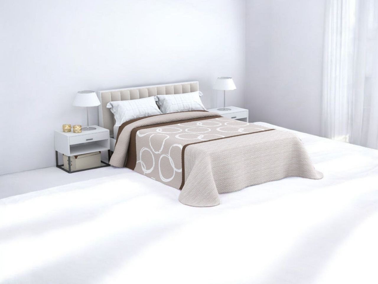 Colcha Niagara Beis para Verano – Diseño Natural, Ligereza y Confort al Mejor Precio