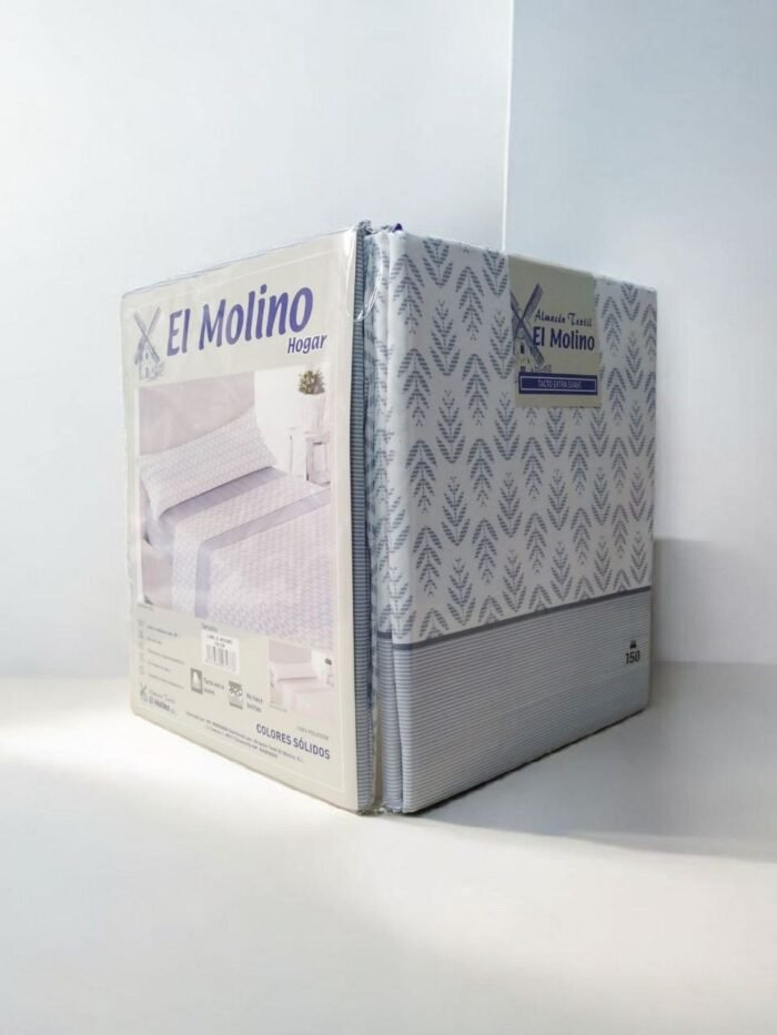 Sábanas Verano Microfibra Tacto Algodón  |Ehuria Azul | Lote 2 | Anti-bolitas | Mercatienda.es - Imagen 2