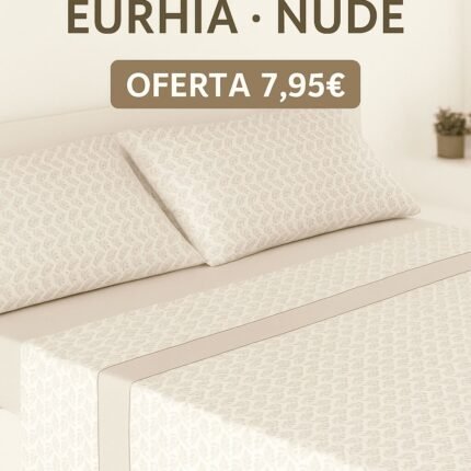 Sábanas Verano Microfibra Tacto Algodón |Ehuria Nube | Lote 2 | Anti-bolitas | Mercatienda.es