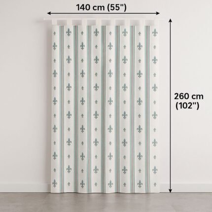 Cortina alpujarreña Flor de Lys Verde 140×260 cm