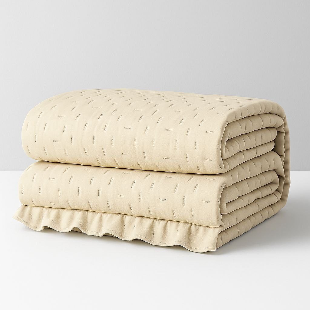 Colcha Bouti Dina Beis con Volante – Tacto Extra Suave y Diseño Elegante – Disponible en Todas las Medidas. - Imagen 2
