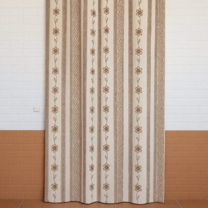 Cortina exterior Greca Roja 140×260 cm | Jacquard