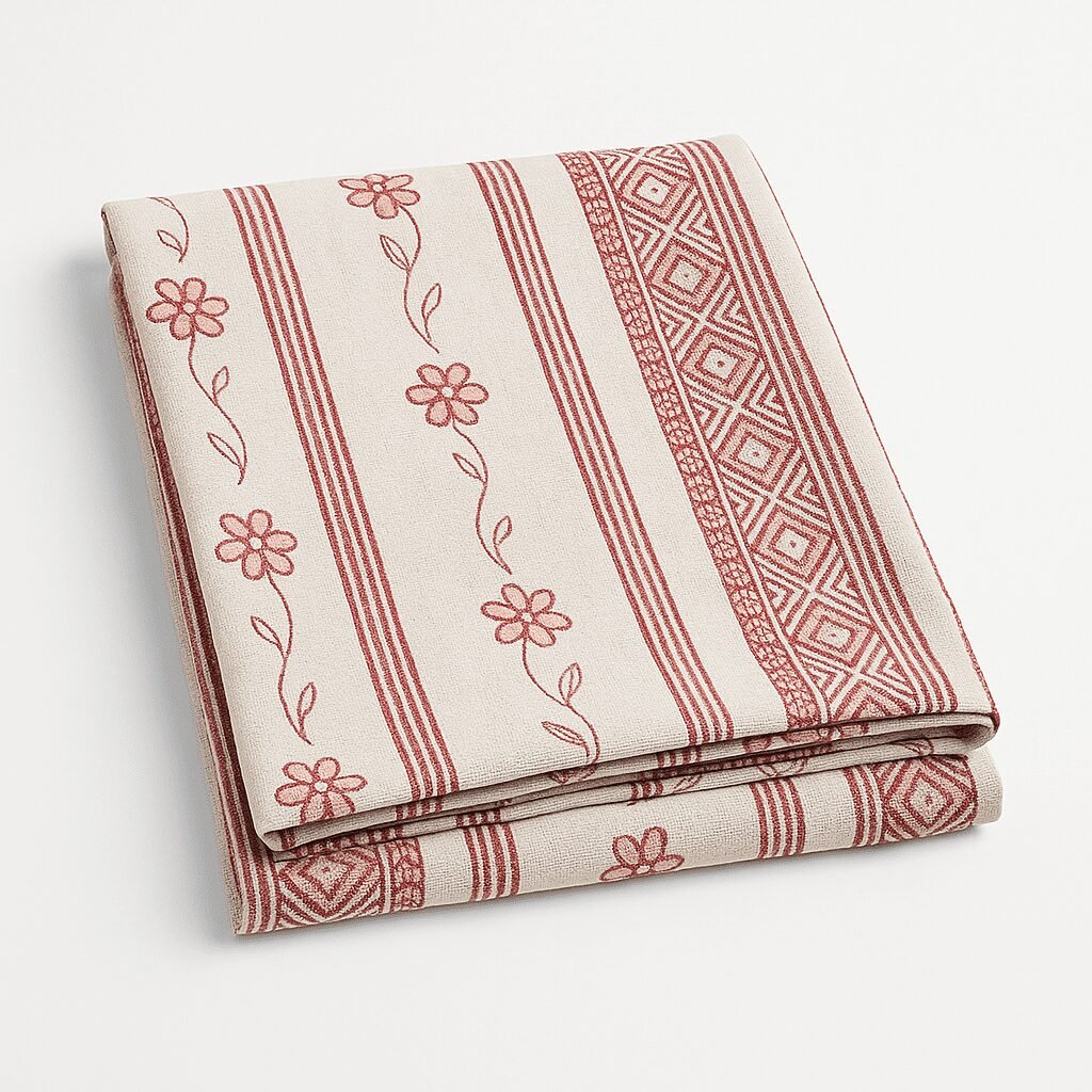 Cortina exterior Greca Roja 140×260 cm | Jacquard - Imagen 2