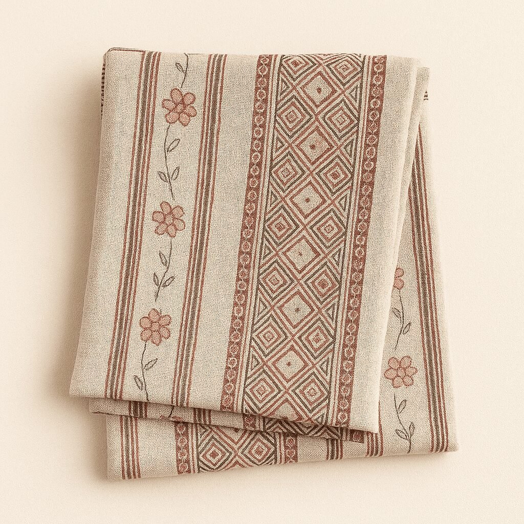 Cortina exterior Greca Roja 140×260 cm | Jacquard - Imagen 5