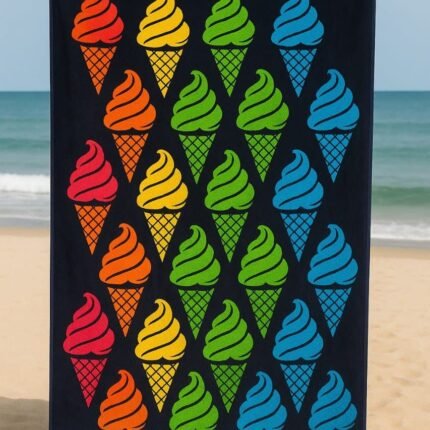 Toalla playa XXL de 180x100 cm, algodón egipcio de alta calidad. Suave, absorbente | Ideal para piscina o vacaciones.