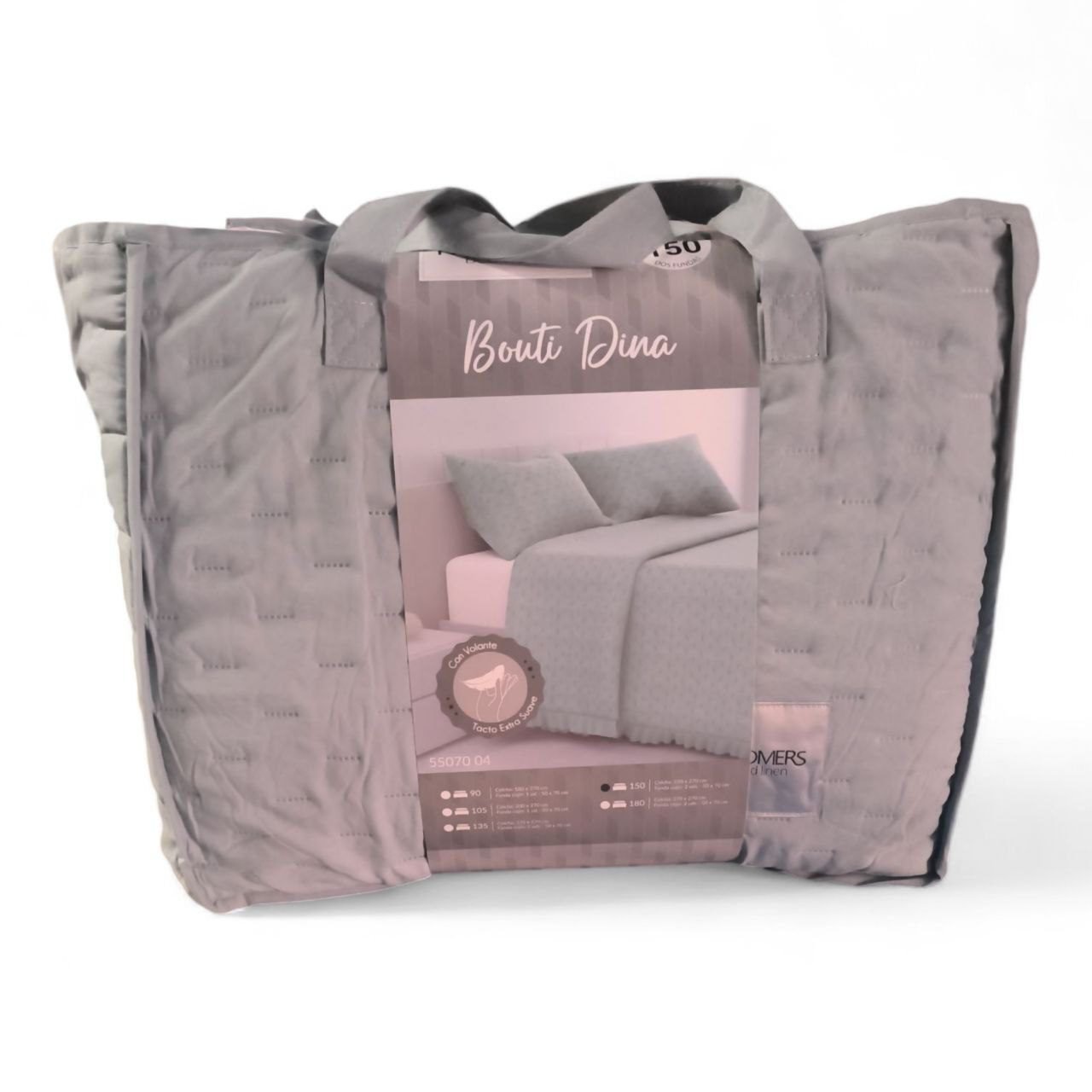Colcha Bouti Dina Celeste con Volante – Tacto Extra Suave y Diseño Elegante – Disponible en Todas las Medidas - Imagen 2
