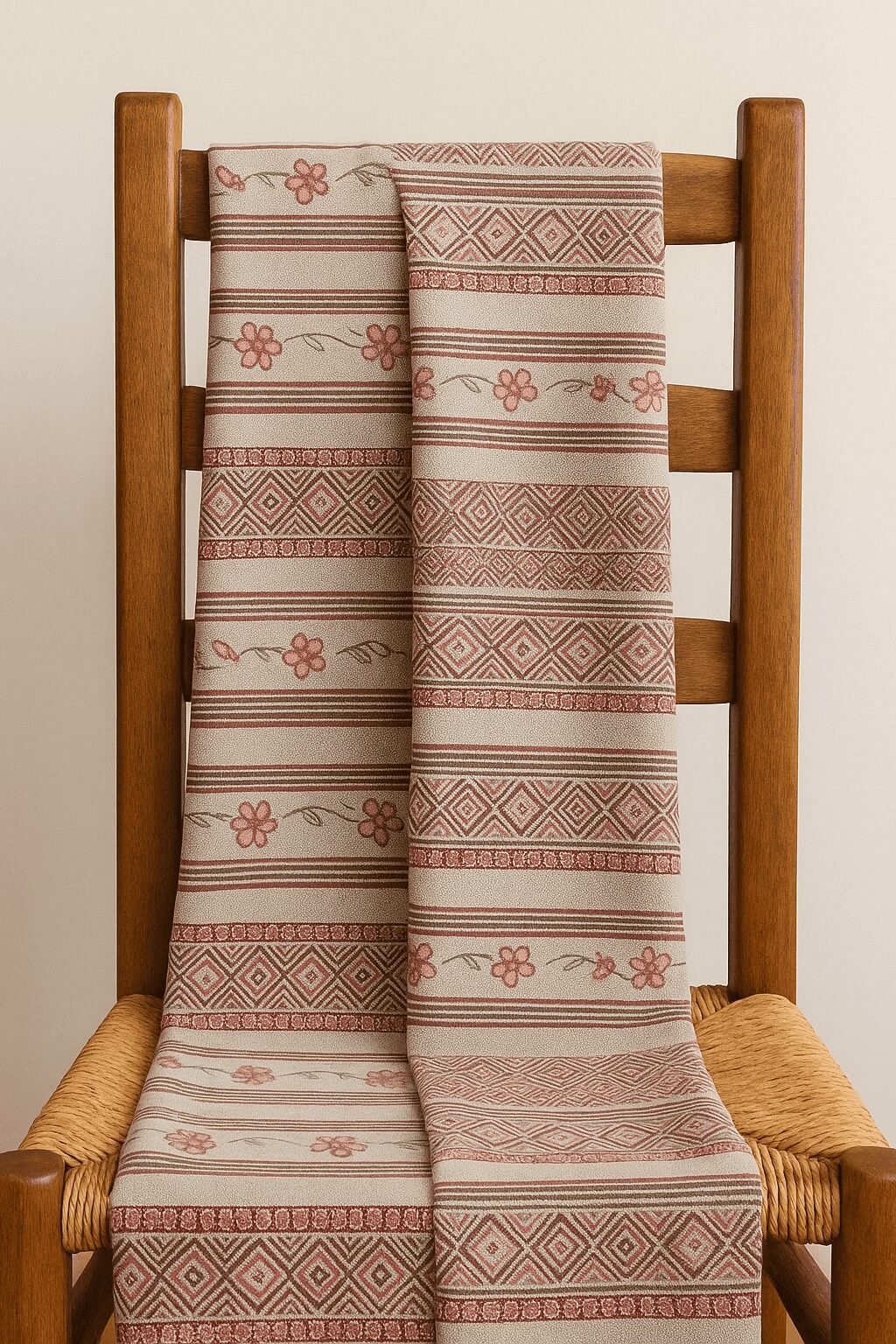 Cortina exterior Greca Roja 140×260 cm | Jacquard - Imagen 7