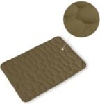 Alfombra Baño Color Sólido Taupe Antideslizante Alfombra Suave Absorbente con Dibujo Geométrico para Baño Dormitorio Pasillo Sala de Estar Cocina Hay dos Medidas (40 x 60 cm y 50 x 70 cm).