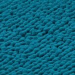 Alfombra Baño Antideslizante Suave Absorbente Color Azul Océano Sólido con Dibujo Geométrico para Baño .