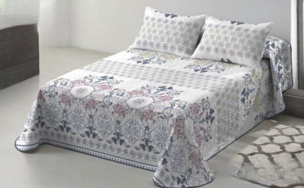 Colcha cama Azul reversible verano cubrecama Logan cómoda, durabilidad al lavado el termo sellado de cálida da estilo a cualquier habitación con esta. Decoración cuadrantes de regalo de 50 x70 cm.