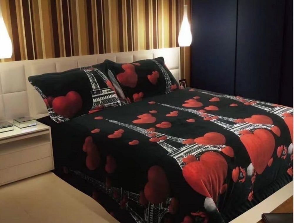 Edredón Nórdico de Invierno de Sedalina y Sherpa - Edredón Térmico, Suave y Cálido Modelo Paris en Negro para Cama de 90, 120,135 y 150cm