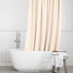 Cortina de baño impermeable y bañera