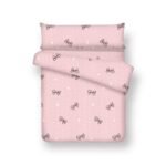 funda nórdica para cama de 90cm lacitos juego con bajera 3 piezas juvenil Tejido 50% algodón, 50% poliéster.