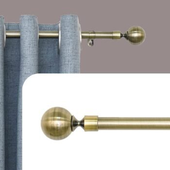 Barra Extensible Cortina M-Bola 19-16mm Acero Oro