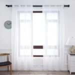 Cortinas translucido con 3 Formas de( uso) con diseño Lluvia blanco