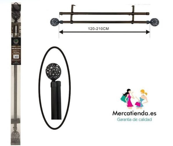 Barras de Cortina Extensibles de Acero Elegantes y Fuertes