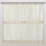 Cortinas Rústicas Bordadas Beis - Calidad y Estilo