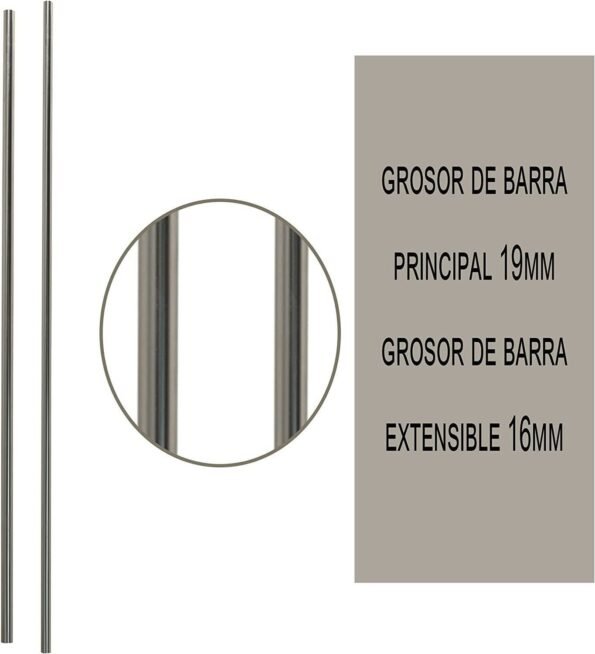 Barra Extensible Cortina M-Sevilla 19-16mm Acero Oro