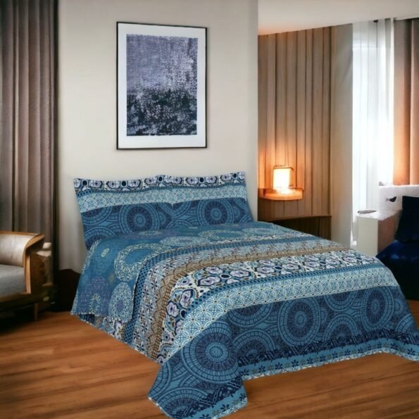 Colcha de verano Cama Azul Reversible Bouti Ligera: ¡Da Estilo a Tu Habitación!