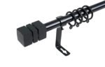Barra Extensible para Cortina Negra 19-16mm + Soportes