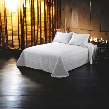 Colcha Reversible Blanca Alejandría + Cuadrantes Gratis