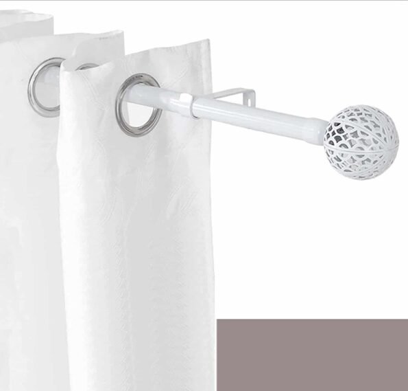 Barra Extensible Blanca para Cortina 19-16mm Rústica