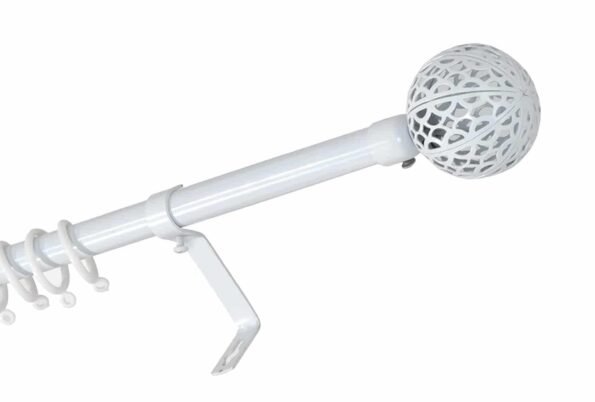 Barra Extensible Blanca para Cortina Estilo Rústico 19-16mm