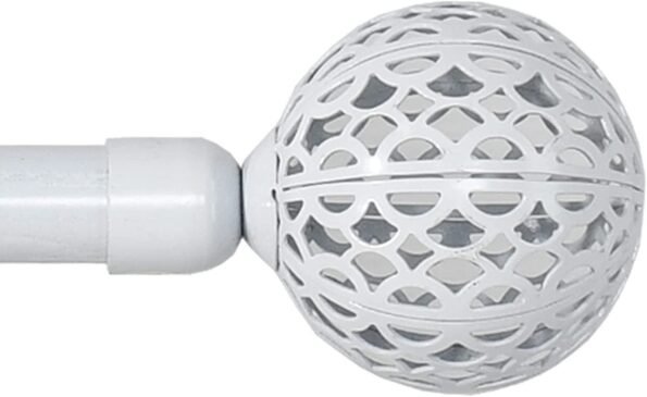 Barra Extensible Blanca para Cortina Estilo Rústico 19-16mm