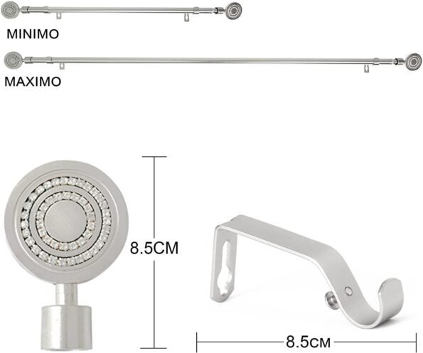 Barra Extensible para Cortina Estilo Moderno M-Círculo