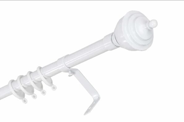 Barra Extensible Blanca Estilo Rústico 19-16mm + Soportes