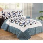 Colcha Bouti patchwork estrellas y flores Multicolor Tacto algodón para Cama Estampada Verano Acolchada Colchas Cubre Primavera y Entretiempo.