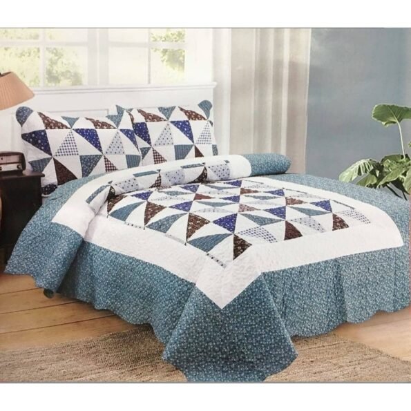 Colcha Bouti patchwork estrellas y flores Multicolor Tacto algodón para Cama Estampada Verano Acolchada Colchas Cubre Primavera y Entretiempo.
