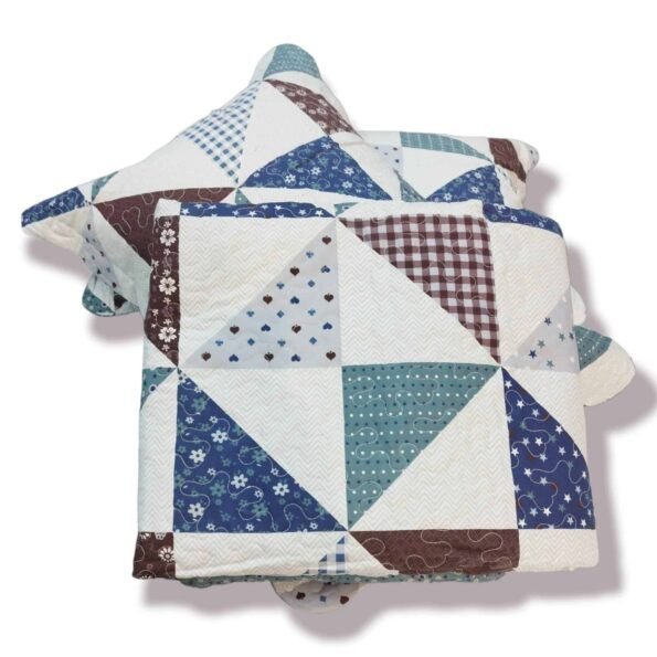 Colcha Bouti patchwork estrellas y flores Multicolor Tacto algodón para Cama Estampada Verano Acolchada Colchas Cubre Primavera y Entretiempo.