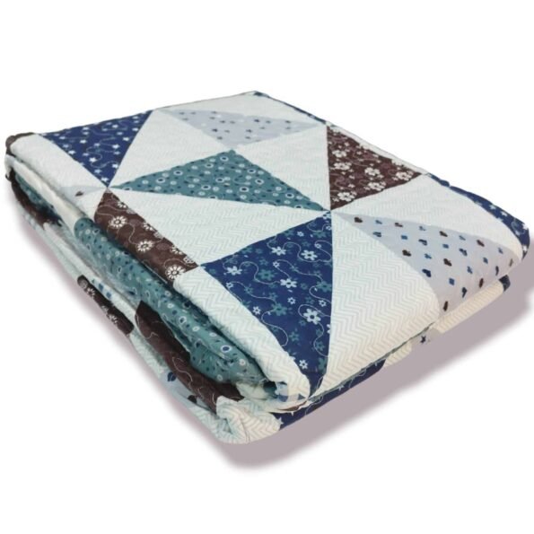 Colcha Bouti patchwork estrellas y flores Multicolor Tacto algodón para Cama Estampada Verano Acolchada Colchas Cubre Primavera y Entretiempo.