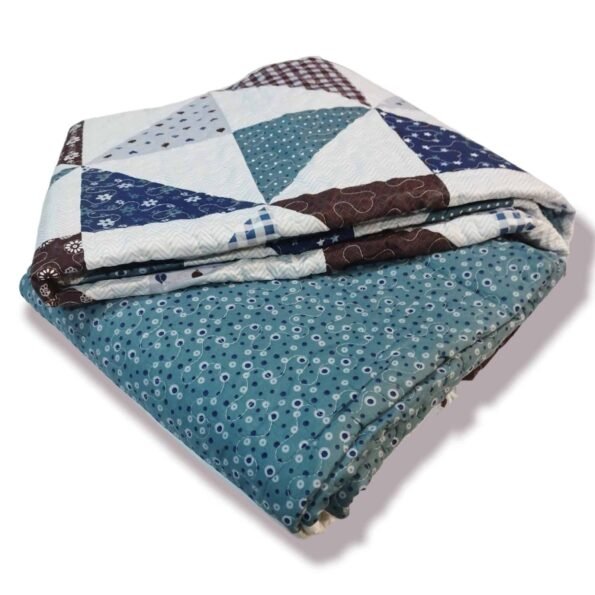 Colcha Bouti patchwork estrellas y flores Multicolor Tacto algodón para Cama Estampada Verano Acolchada Colchas Cubre Primavera y Entretiempo.