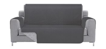 Cubre sofá reversible acolchada Livina gris reversible Perla color diferente por los 2 lados cada funda tiene tacto suave y agradable.