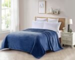 Manta invierno para abrigarse Azul  modelo-3099 sedalina, Ultra Suave microseda con Estilo y Confort.