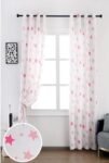 Cortina rosa con estrellas 145x260 cm para dormitorio juvenil y sala