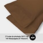 Fundas de Almohada Chocolate 50P 144 Hilos - Compra Ya