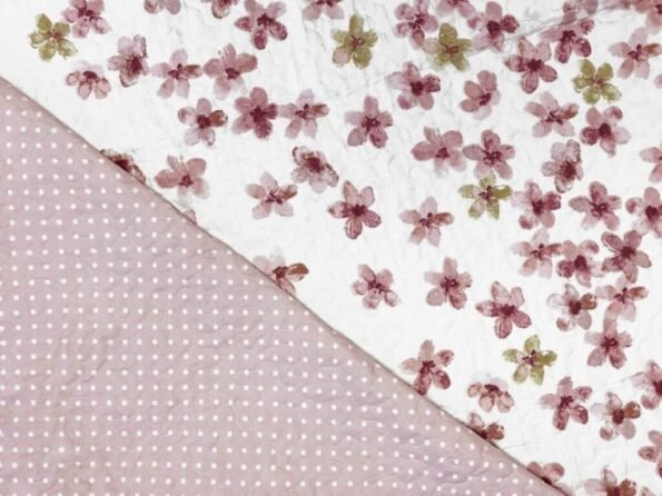 Colcha bouti marca Victorio & Lucchino cosida reversible cubre cama con Fundas 50x70 cm modelo Celia Color Rosa para primavera / verano / otoño