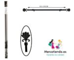 Barra Extensible Negra 19mm Modelo Concha para Cortinas