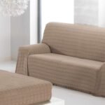 ,Cubre sofá Multiusos, jarapas algodón Espiga tejido: 80% Algodón, 20% Poliéster Fabricado en España Tono tostado.