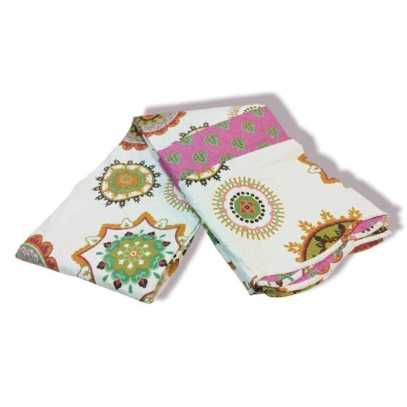 Colcha Bouti Con estampados de patchwork Mándalas y flores Multicolor Tacto algodón para Cama Estampada Verano Acolchada Colchas Cubre Primavera y Entretiempo.