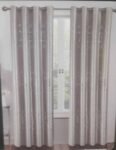 Cortina Opaca Gris Plata en estampadas Suave Salón Dormitorio con 8 Ojales de Acero Paquete 1 Piezas de 140x260cm.