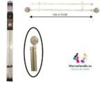 Barra de Cortina Doble Extensible 120-210 cm | Compra Ya