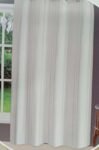 Cortina visillo de ventanas ,Sala, Dormitorio ,Habitación , Salón Rayas Gris, plata con 8 Ojales de Acero.