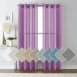 Cortinas traslucidos visillos para Ventanas y Puertas de salón ,habitación,dormitorio,sala color lila( j 0575).