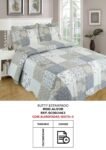 Colcha bouti cosida Tacto algodón para Cama de 135 y 150cm con Dos Fundas de 50 x 70 cm de Regalo.