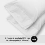 Fundas de Almohada Blancas 50P Polialgodón 144 Hilos